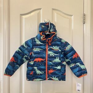Jumping Beans Skateboard Dinosaurs Lightweight Puffer Jacket Boys Size 4T NWT